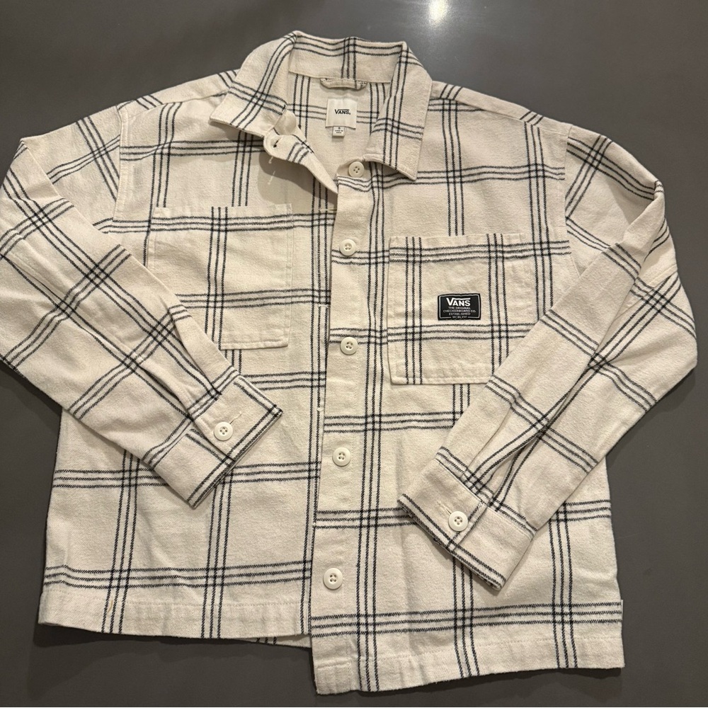 Vans White Plaid Jacket